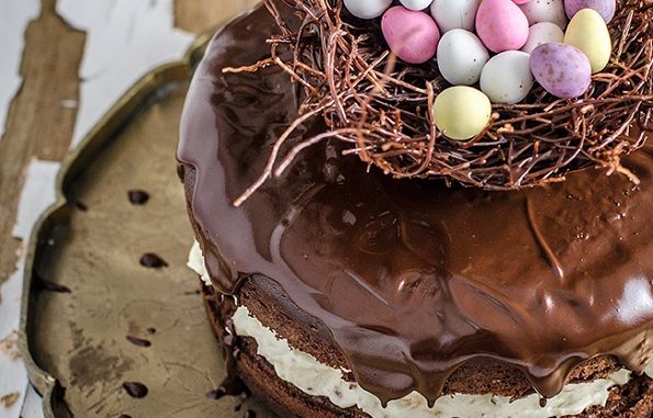 Chocolate Easter Egg Nest Cake