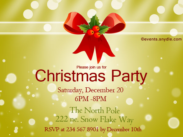 Christmas Party Invitation Cards Design 4